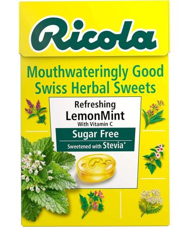 Ricola Sugar Free Lozenges Lemon Mint 45g X3
