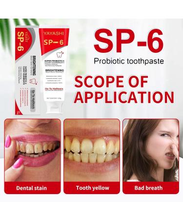 SP-6 Probiotic Whitening Toothpaste | Ultra Whitening & Deep Cleaning Care for Fresh Breath - Buy Online on GoSupps.com