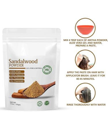 YAAJ Pure and Natural Sandalwood Powder for Face Masks and Skin Care (100g) - Buy Online on GoSupps.com
