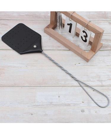Leather Swatter Fly Swatter Heavy Duty Edition Extended Handle Durable Washable Household Bug Swatter Fly Swatters Leather Bug Swatter with Hang Hole - Buy Online on GoSupps.com