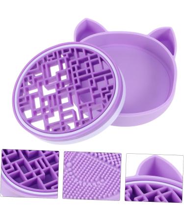 Healeved 2 in 1 Makeup Brush Storage Box & Cleaner - Purple Brush Mat Holder Scrubber Stand (11x11cm) | International Shipping Available - Buy Online on GoSupps.com