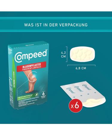 Buy Compeed Bladder Plaster - Extreme Hydrocolloid Patches for Blisters on Heels | 2-Pack (12 Pieces) - Fast International Shipping - Buy Online on GoSupps.com