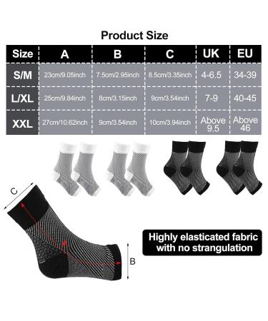 Shop 2 Pairs Neuro Socks for Men & Women | Orthopedic Compression Ankle Support for Neuropathy & Plantar Fasciitis - Buy Online on GoSupps.com
