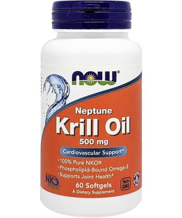 Now Foods Neptune Krill Oil 1000mg - Double Strength 60 Softgels | Premium Omega-3 & Antioxidants - Buy Online on GoSupps.com