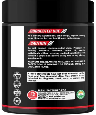 DEDICAD Wormwood Capsules - 12 Herbs Blended Black Walnut, Cloves, Ginger, Turmeric, Cinnamon, Apple, Quassia - 2 Packs 50 Capsules - Buy Online on GoSupps.com