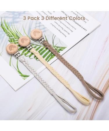 ClDy Baby Pacifier Chain Clip - 3 Pack Multi-Use Pacifier Holder for Stroller Baby Carrier & Car Seat - Buy Online on GoSupps.com