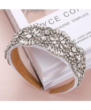 Baroque White Crystal Headband | Rhinestone & Pearl Embellished Hair Accessory - Buy Online on GoSupps.com