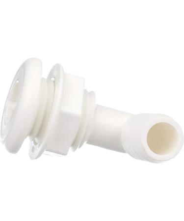 Seachoice 90-Degree Angled Thru-Hull Connector 0.75 in - White Finish | Marine Grade - Buy Online on GoSupps.com