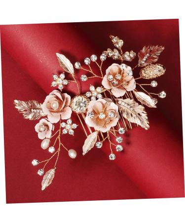 FRCOLOR Flower Leaf Comb Flower Bridal Hair Comb Bridal Hair Accessories Rhinestone Bridal Hair Comb Crystal Bridal Hair Comb Bride Alloy Rhinestone Headgear Wedding - Buy Online on GoSupps.com