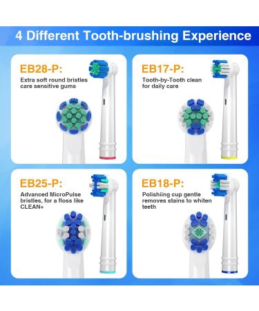 Redtron 16 Oral-B Replacement Brush Heads - Compatible with Precision Clean 3D Whitening & Sensitive Clean - Deep Cleaning for Optimal Oral Care - Buy Online on GoSupps.com