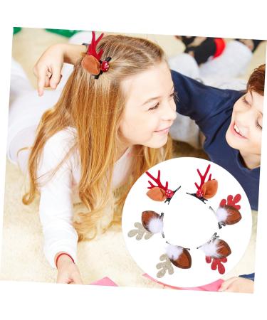 FRCOLOR 6 Pairs Antler Hair Clip Reindeer Antler Headpiece Christmas Hair Clips for Women Snowman Hair Christmas Hair Barrette Christmas Hairpin Horn Tiara Head Button Child Cloth Antlers - Buy Online on GoSupps.com