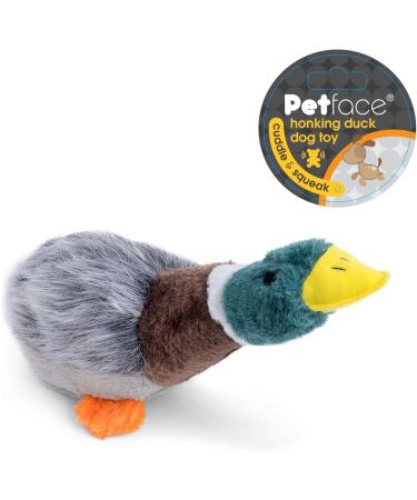 Petface Honking and Squeaky Duck Plush Dog Toy - Interactive Pet Play Toy - Buy Online on GoSupps.com
