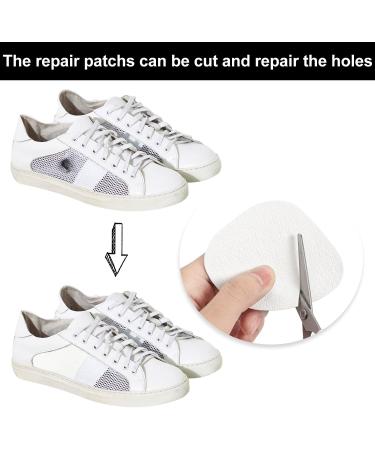 8 Pcs White Self-Adhesive Heel Hole Patch for Shoe Repair - Fits Sports, Leather & High Heels - 4 Pair - Buy Online on GoSupps.com