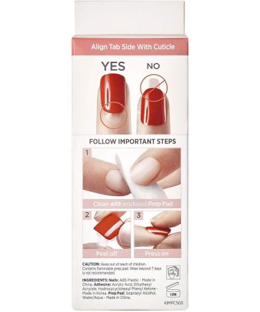 KISS imPRESS Press-On Manicure I'd Rather Be Short Length Square with PureFit Technology Includes Prep Pad Mini File Cuticle Stick and 30 Fake Nails - Buy Online on GoSupps.com