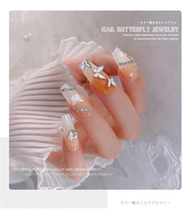 FEIlei 5Piece Colorful Metal Butterfly Nail Decoration Butterfly Charm for DIY Manicure - Buy Online on GoSupps.com