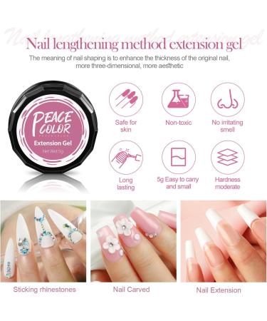Builder Gel Nail Kit - Poly Gel Nail Kit - Clear Poly Nail Gel Kit Nail Strengthen Gel with Nail Brush - Builder Gel Nail Extension Set Poly Glue Nail Art UV Builder Quick Gel - Buy Online on GoSupps.com