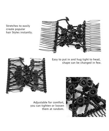 Elastic Hair Feasts & Bead Hair Combs | Magic Combs for Effortless Styling - Perfect for Thick Hair - Shop Now! - Buy Online on GoSupps.com