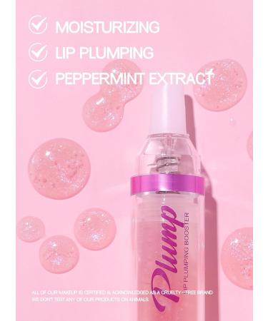 Lip Plumping Lip Gloss - Needle Tube Shape Long Lasting Nourishing Lip Care Transparent or Shimmer Finish Slightly Spicy Lip Glow Oil (Color 02) - Buy Internationally - Buy Online on GoSupps.com