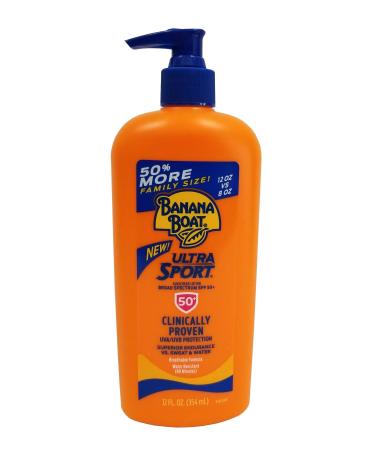 Banana Boat Ultra Sport Sunscreen Lotion  New Formula  SPF 50+  12 Fl Oz (Pack of 1) - 2 Pack