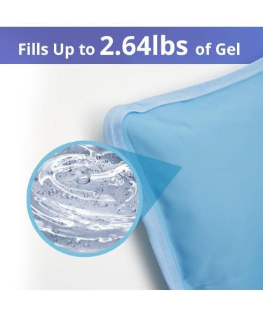 Large Reusable Gel Ice Pack 21x13 - Cold/Hot Compression Pad for Pain Relief & Injuries - Adjustable Straps - Blue - Buy Online on GoSupps.com