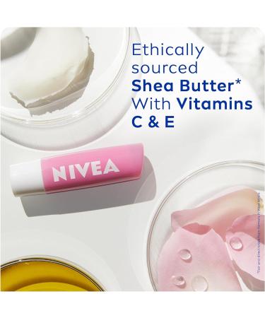 NIVEA Soft Rose Lip Balm (4.8g) - Shea Butter, Natural Oils, and Vitamins for 24h Moisture, Natural Rosiness - Buy Online on GoSupps.com