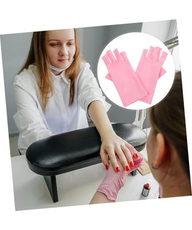 Ipetboom 1 Pair Nail Gloves Nail Lamp Light Nail Gel Moisturizing Gloves Nail Art Salon Gloves Nail Art Gloves Uv Protection Gloves for Nail Uv Gloves for Manicure Nail Art Accessory Pink - Buy Online on GoSupps.com