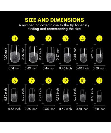 Makartt 504Pcs Soft Gel Full Cover Nail Tips - Medium Square False Nails for Salons & DIY Nail Art - Matte Finish, No Crease - 12 Sizes - Buy Online on GoSupps.com