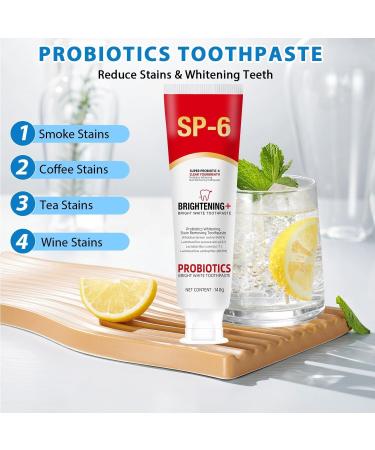 SP-6 Ultra Whitening Toothpaste - Probiotic Brightening & Deep Cleaning Care (2PCS) | Fresh Breath & International Shipping - Buy Online on GoSupps.com