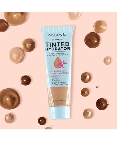 Wet n Wild Bare Focus Tinted Hydrator - Matte Finish Light Medium Makeup with Hyaluronic Acid - Sheer to Medium Coverage - Buy Online on GoSupps.com
