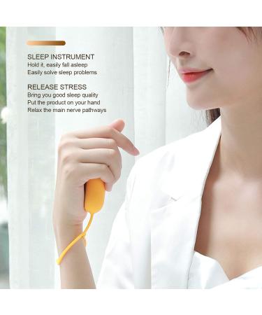 Sleep Aid Device for Fast and Deep Sleep | Calm Palm Portable Insomnia Solution | USB Charging Microcurrent Sleep Helper for Adults | Yellow - Buy Online on GoSupps.com