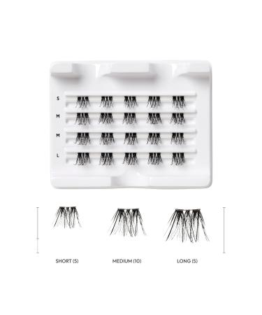 VLuxe VE09 Faux Mink Cluster Lashes - Ultra Comfort Clear Band & Natural Look - Shop Internationally - Buy Online on GoSupps.com