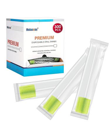 300 Pcs Unflavored Sterile Oral Swabs for Mouth Cleaning - Individually Wrapped (Green) - Buy Online on GoSupps.com