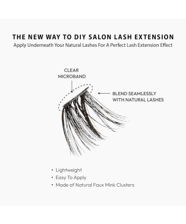 VLuxe VE09 Faux Mink Cluster Lashes - Ultra Comfort Clear Band & Natural Look - Shop Internationally - Buy Online on GoSupps.com