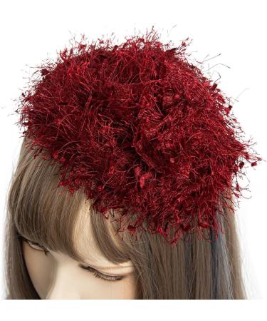 axy HRHU1 Fascinator Headband Hat with Bow Bridal Headpiece Beautiful Headband Women's Headband Hair Accessories (Red) - Buy Online on GoSupps.com