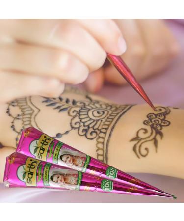 Kajal Sarthi 100 Natural Henna 3x Paste in Cones RedBrown 125 g No Mix No PPD Skin Friendly & Safe Perfect for Body Art & Traditional Designs 3er Pack - Buy Online on GoSupps.com