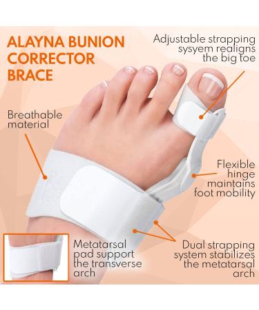 Bunion Corrector & Relief Orthopedic Splint Pads for Men & Women - Hammer Toe Straightener & Protector Cushions for Hallux Valgus Foot Pain Relief - Buy Online on GoSupps.com