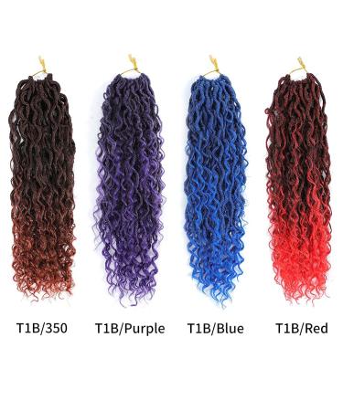 Goddess Locs Crochet Hair 18 River Boho Style Curly Faux Locs - 6 Packs T1B/350 - Buy Online on GoSupps.com
