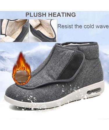 DHIJUPNG Non-Slip Diabetic Edema Walking Boots | Orthopedic Wide Width Shoes | Memory Foam | Grey Men 7/Women 8 - Buy Online on GoSupps.com