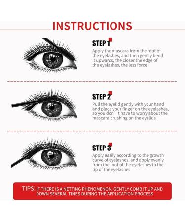  EXQST Yanquina Extra Long Mascara Mascara Extra Long Mascara 4D Waterproof and Sweat Resistant Mascara Three-Dimensional Lengthening Mascara Long Plump Non-Clumping Smudge Proof - Buy Online on GoSupps.com