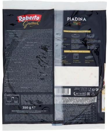 Roberto Gourmet Piadina Spessa Piadina 350 g Pack of 10 Each Pack Contains 3 Envelopes + Polpa di Pomodoro 400 g - Buy Online on GoSupps.com