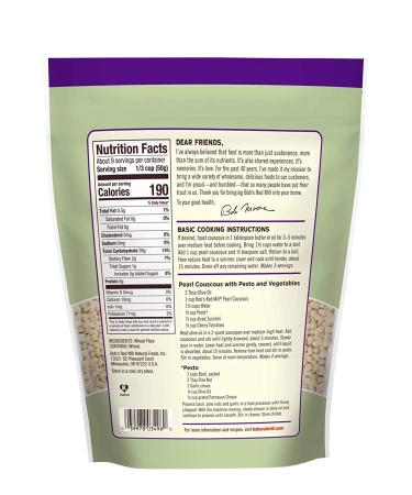 Bob's Red Mill Traditional Pearl Couscous - 16 oz (1 lb) | Premium Quality Grain - Buy Online on GoSupps.com