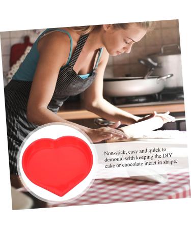 PRETYZOOM Mold Heart Shaped Biscuit Heart Cupcake Pan Silicone Cookie Mini Cupcake Heart Cake Pan Baking Supply Tube Baking Tins Cake Tin Red Wedding Large Baking Dish Silica Gel - Buy Online on GoSupps.com