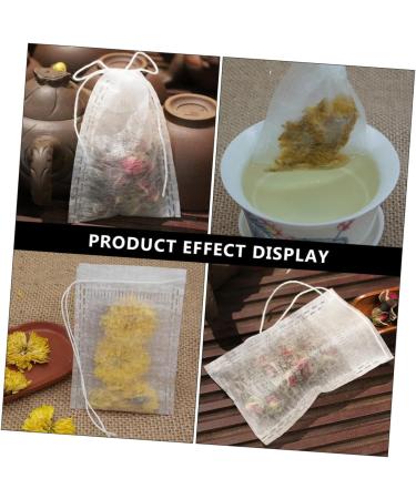Ciieeo 200 Pcs Tea Bag Drawstring Tea Pouch Empty Tea Pouch Soup Bag Tea Infusers Bags Loose Leaves Protein 5X7CMx2pcs Whitex2pcs - Buy Online on GoSupps.com