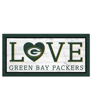 Fan Creations NFL Green Bay Packers Unisex Green Bay Packers Love Sign Team Color 6 x 12