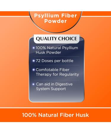 Quality Choice Psyllium Fiber Powder, Original Formula, 72 Doses for Daily Digestive System Support. Promotes Regularity with Gentle Soluble Fiber in Convenient Powder Formula - Buy Online on GoSupps.com