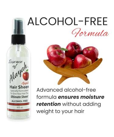 Apple Scented Hair Sheen Spray for All Hair 4 oz | Alcohol-Free Hair Shine Spray for Natural & Chemically Treated Hair | Hydrating Hair Oil Spray for Dry Damaged Hair. - Buy Online on GoSupps.com