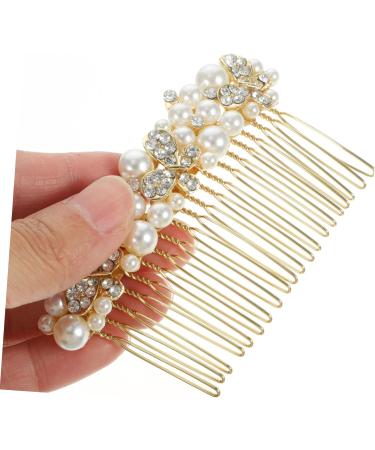 Ipetboom Alloy Rhinestone Hair Comb Wedding Hair Clip Pearl Clips for Hair Wedding Headpiece for Bride Diamond Headpiece Tiara Bridal Headdress Bridesmaid Crystal Accessories Rhinestones - Buy Online on GoSupps.com