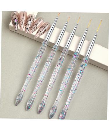 FOMIYES 2Sets Nail art drawing pen nail art fingernail brush DIY nail pens DIY nail nail liner brush miniature painting Alloy Pen Holder do it yourself draw a line - Buy Online on GoSupps.com