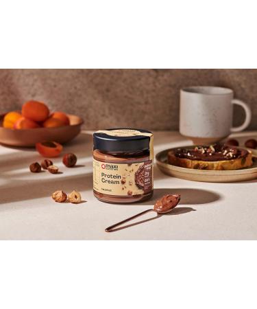 Maxinutrition Protein Cream Hazelnut-Nougat 200g - High Protein Chocolate Spread with 21% Protein & 24% Hazelnut - Low Sugar Nut Spread (7.7g) - Buy Online on GoSupps.com