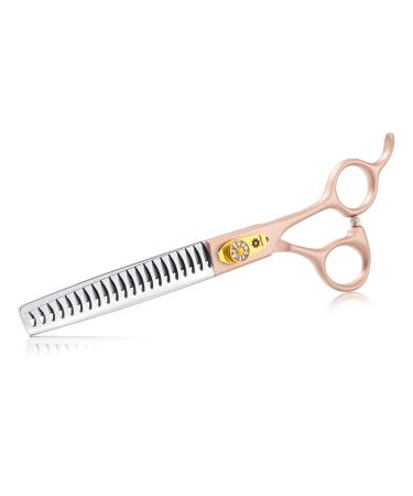 Dream REACH Fellscher Hundschere 7 inch Professional pet care chunker scissors Effy scissors made of 440c Japanese stainless steel for dog cats Cat 25% -35% thinning rate (7-inch chunk scissors) chunker scissors